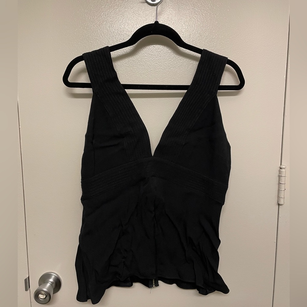 Black tank with zipper back